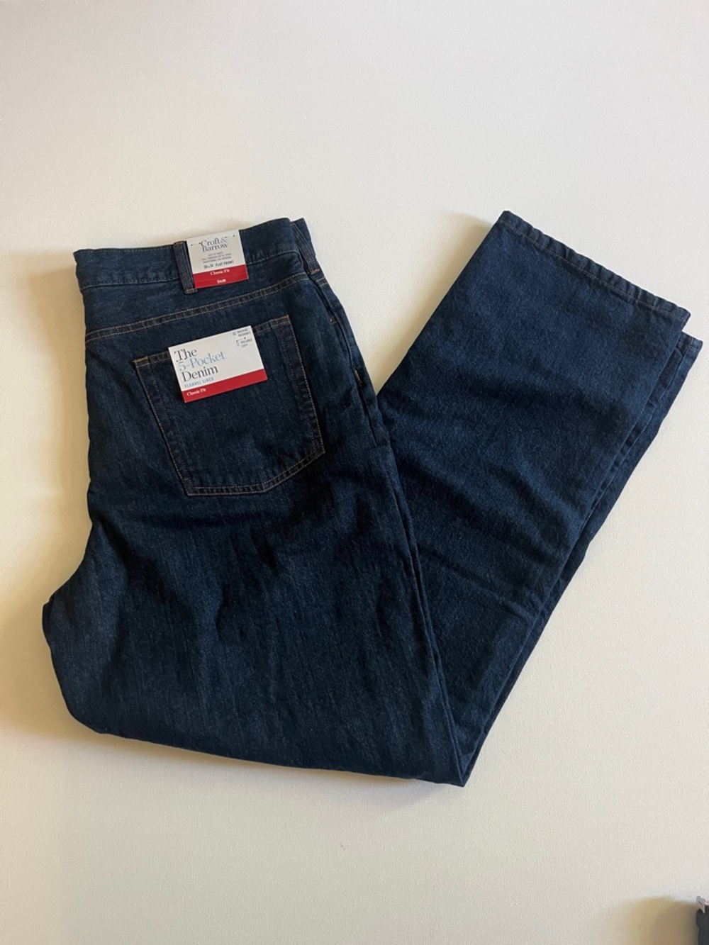 Croft & Barrow 5-Pocket Flannel Lined Classic Fit Men’s Denim 38x34 NWT